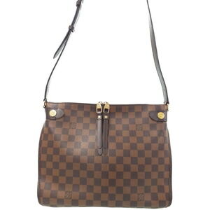 Louis Vuitton Damier Duomo Hobo Shoulder Bag Canvas Ebene Brown Leather